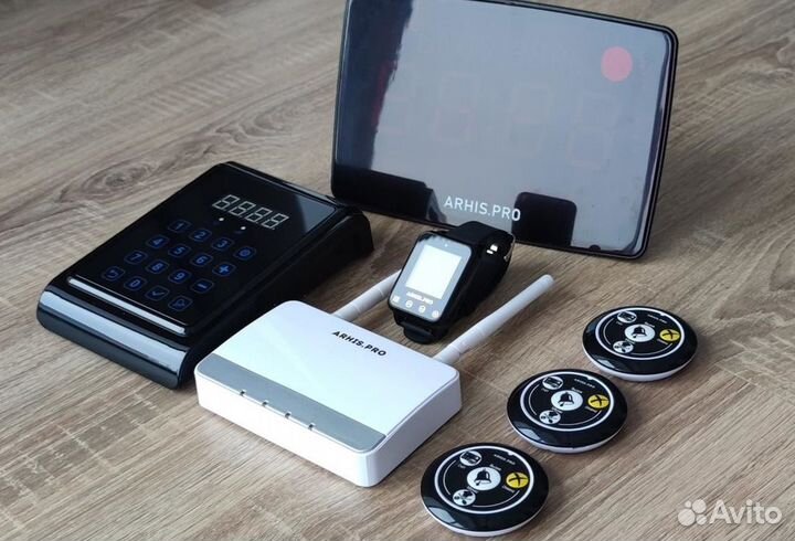 Кнопка вызова официанта беспроводная и часы