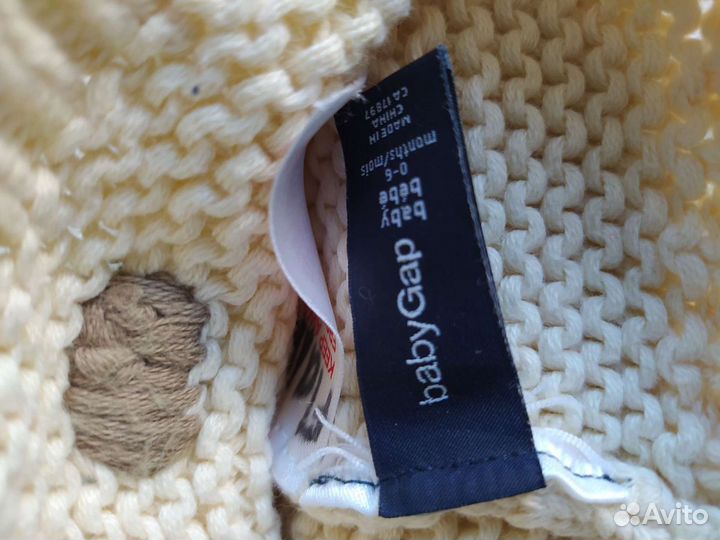 Вязанная шапочка медвежонок