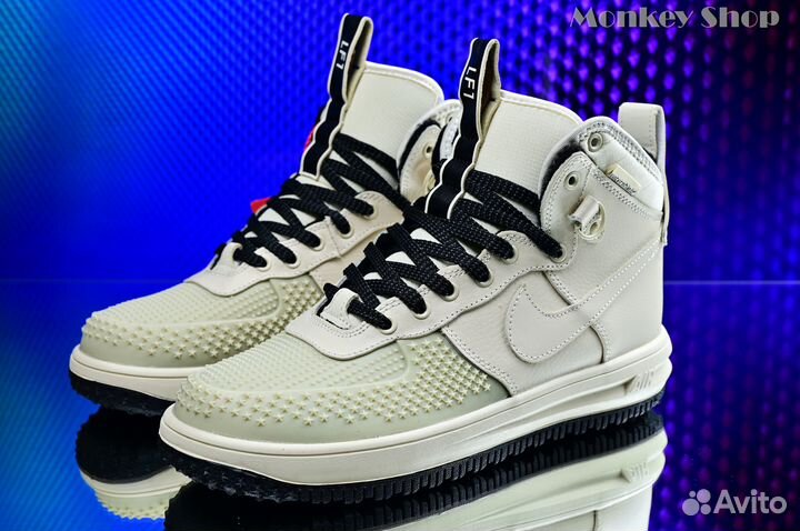 Nike Lunar Force 1 Duckboot 17 Зимние бежевые