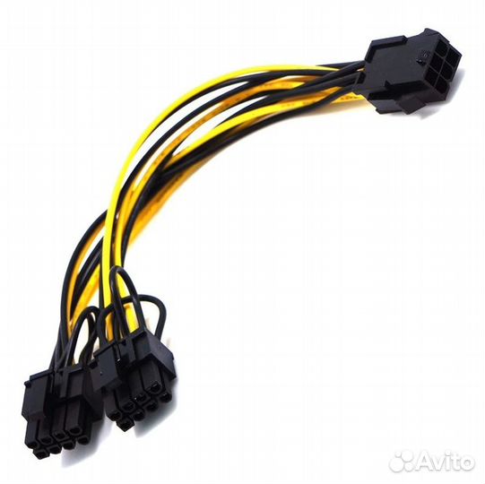 Переходник питания для видеокарт 6 или 8pin на 2х8