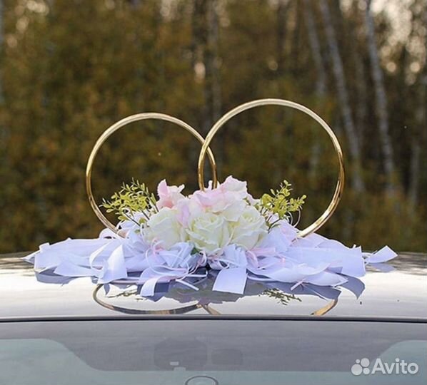 Свадебные кольца на машину