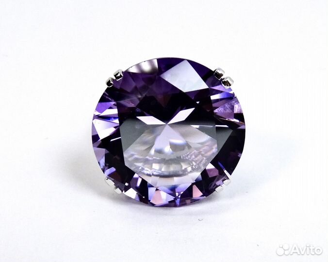 Крупное золотое кольцо с аметистом р 16