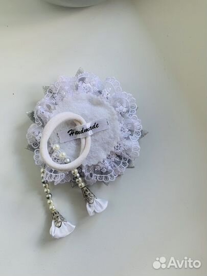 Банты для волос белые