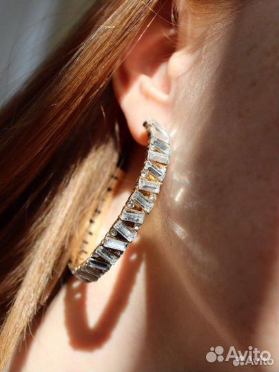 Серьги в стиле Versace с кристаллами