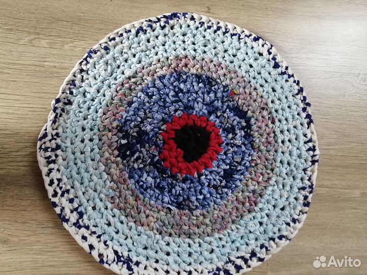 Коврик вязаный крючком для стульев