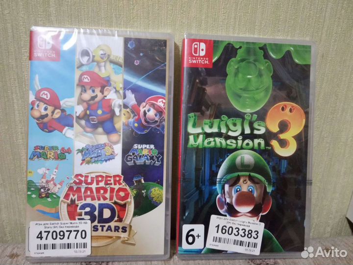 PS Vita, Nintendo 3 DS и Switch картриджи