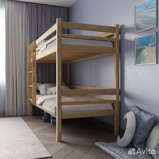 Двухъярусная кровать массив сосны