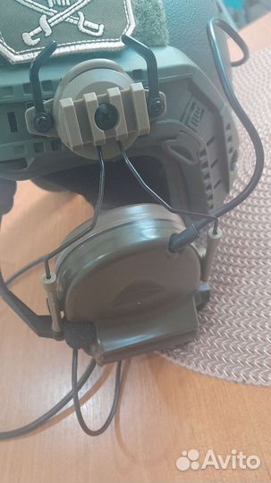 Шлем баллистический+наушники. Материал кевлар