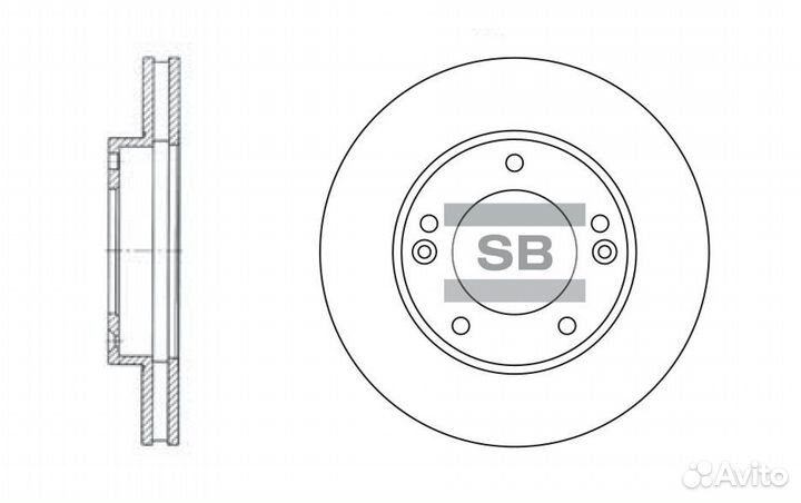 Диск тормозной SD2026 SD2026 Sangsin brake