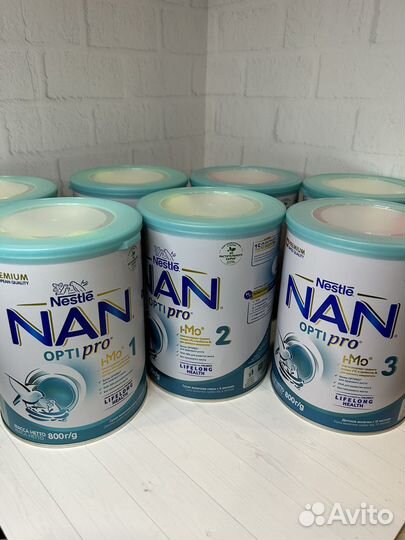 Смесь Nan opti pro, 1/2/3/4 ступень, 800гр