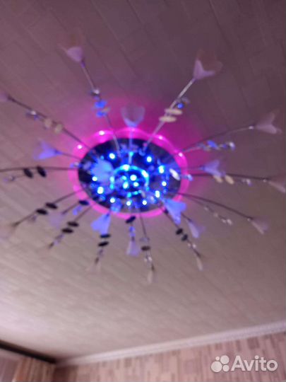 Люстра потолочная с пультом светодиодная бу