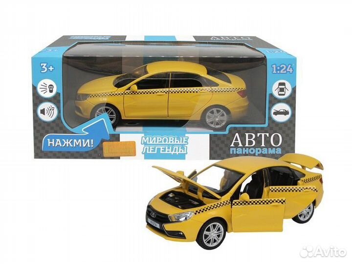 Модель LADA Vesta такси жёлтый