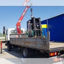 Аренда и услуги манипулятора-вездехода, стрела 5 т, 13 м, борт 7 т, 6.2 м, Электрогорск