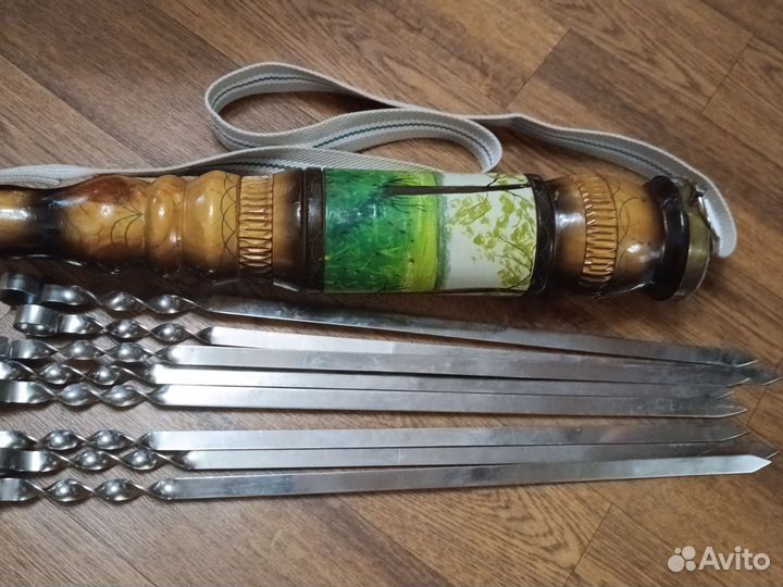 Набор шампуров в чехле из нержавейки