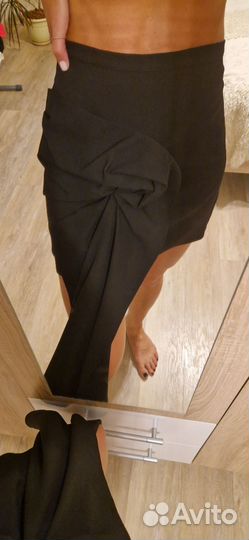 Юбка черная мини zara