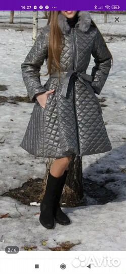 Пальто для девочки, 134, на синтепоне