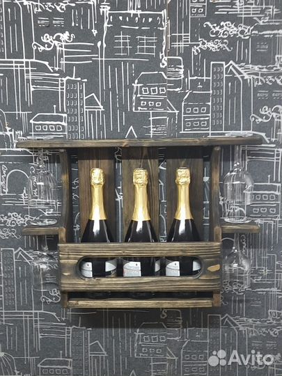 Барная полка под бокалы