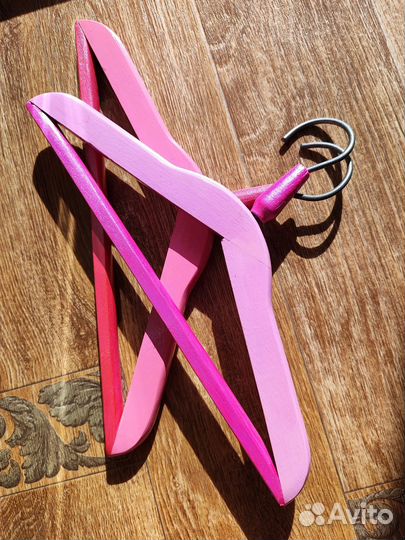 Вешалки плечики деревянные детские Барби/Barbie