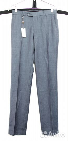 Новые мужские костюмные брюки серая фланель Шерсть