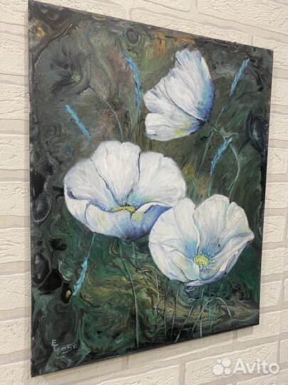 Картина масло, холст 40:50, цветы