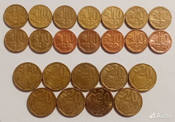 Монеты юар (38 шт.)