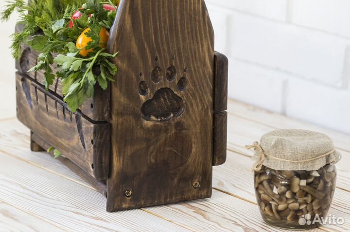 Деревянный ящик для пива 