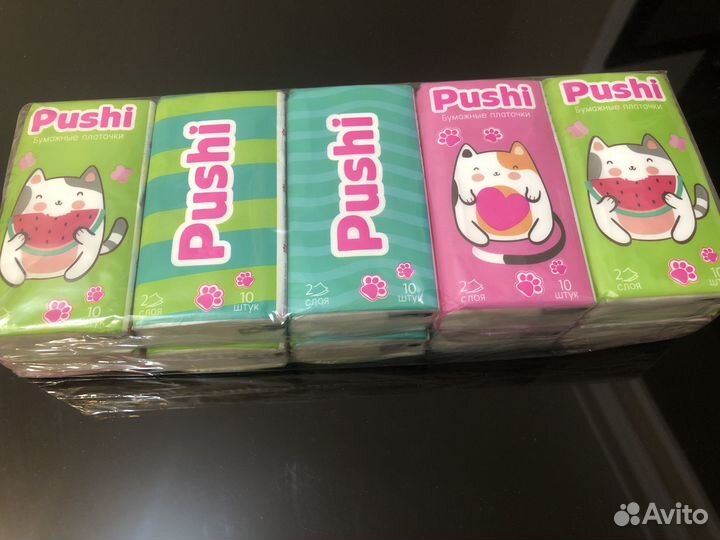 Сухие салфетки Pushi