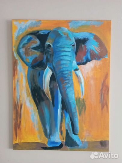 Картина со слоном