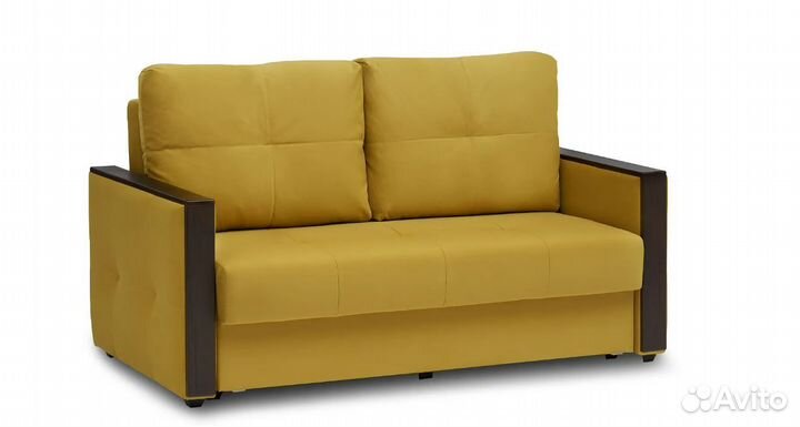 Диван еврокнижка Инсайд горчичный
