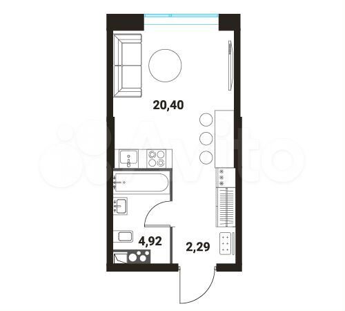 1-к. квартира, 27,6 м², 14/28 эт.