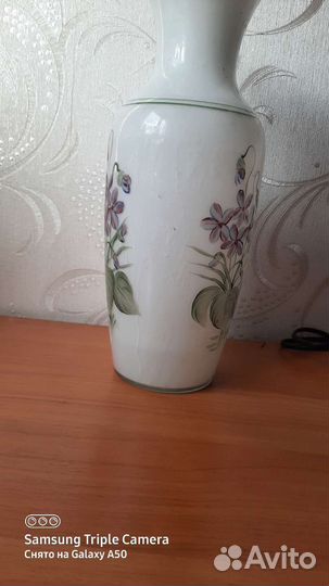 Антикварная ваза стекло