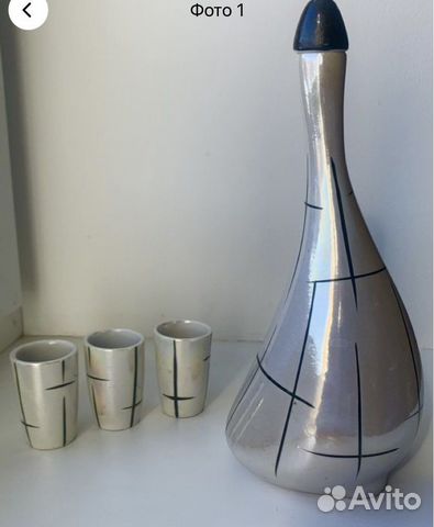 Штоф Гусыня и три стопки. Винтаж