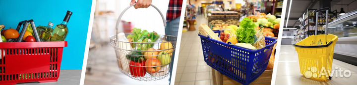 Корзина-тележка на 4 колесах пластиковая, 38 л