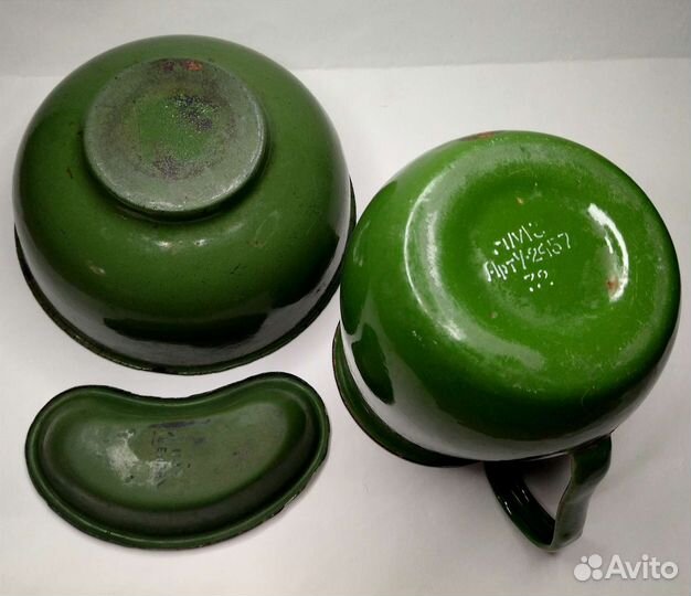 Кувшин, капельник, лоток зелёная эмаль