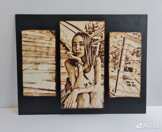 Портреты и картины по фото Пирография