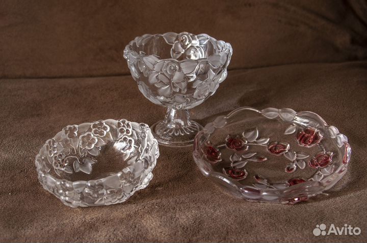 Хрустальная ваза штоф салатник рюмки бокалы