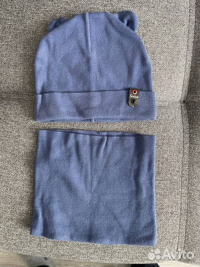 Комплект шапочка и снуд 1-2 года