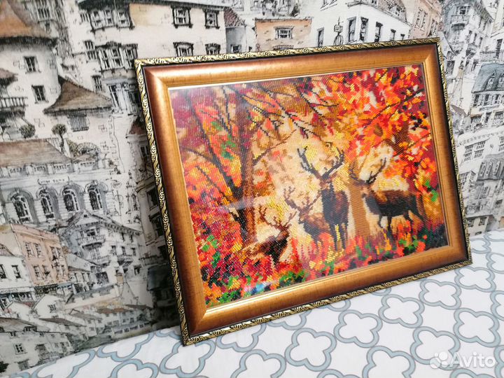 Картина из бисера ручной работы