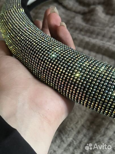 Оплетка на руль со стразами