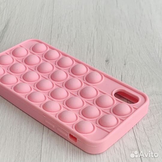 Силиконовый Чехол розовый для iPhone xs max