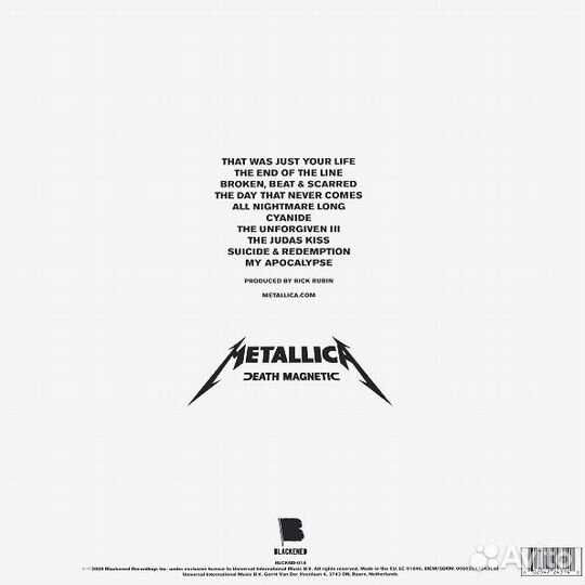Виниловая пластинка Metallica, Death Magnetic