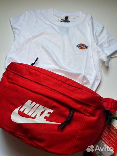 Большая сумка бананка Nike Tech Hip Pack Red 10L