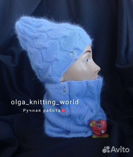 Комплект шапка и снуд