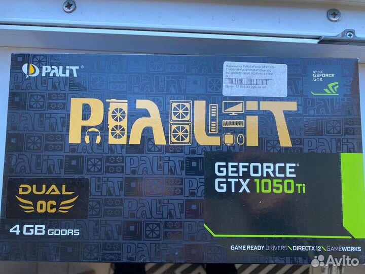 Видеокарта Palit gtx 1050ti 4gb
