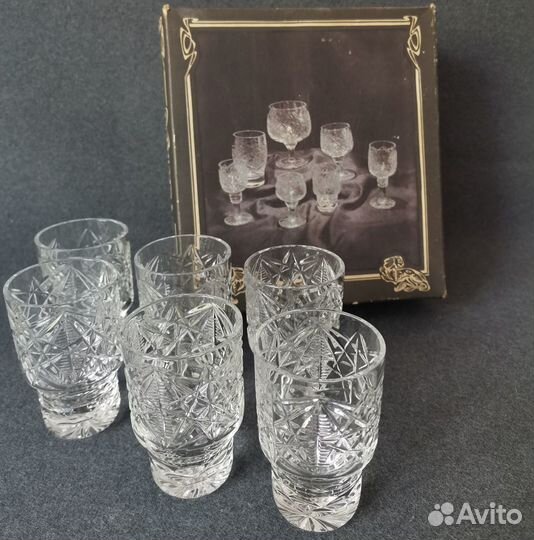 Набор рюмок хрустальных новый