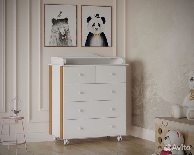 Комод Incanto nuvolla LUX 800/5 с откидной пелен. доской