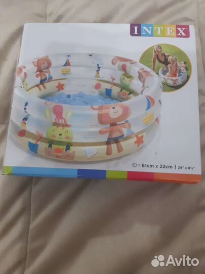 Детский надувной бассейн intex