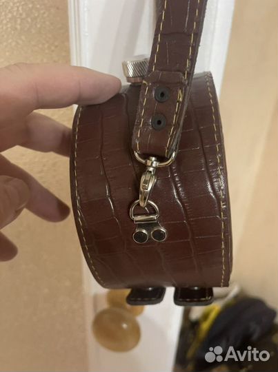 Фляжка круглая подарочная 0,5 л в коже новая