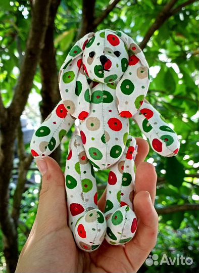 Зайка тильда на пуговичных креплениях мини