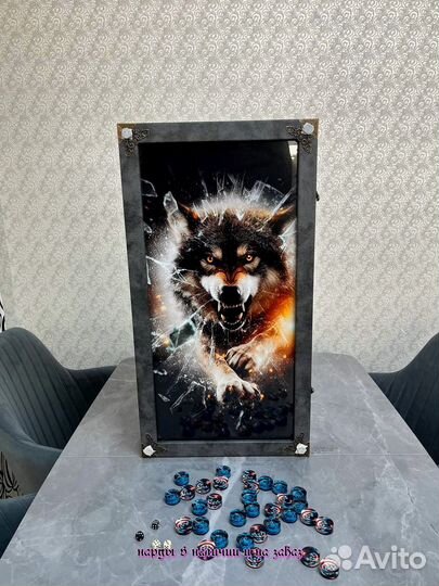 Нарды ручной работы со стеклом 